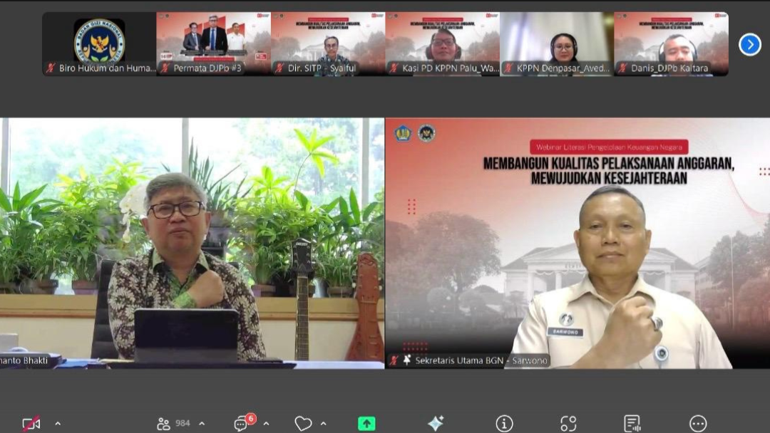 Tingkatkan Kualitas Anggaran, BGN Pidie dan Kemenkeu Selenggarakan Webinar Literasi Keuangan
